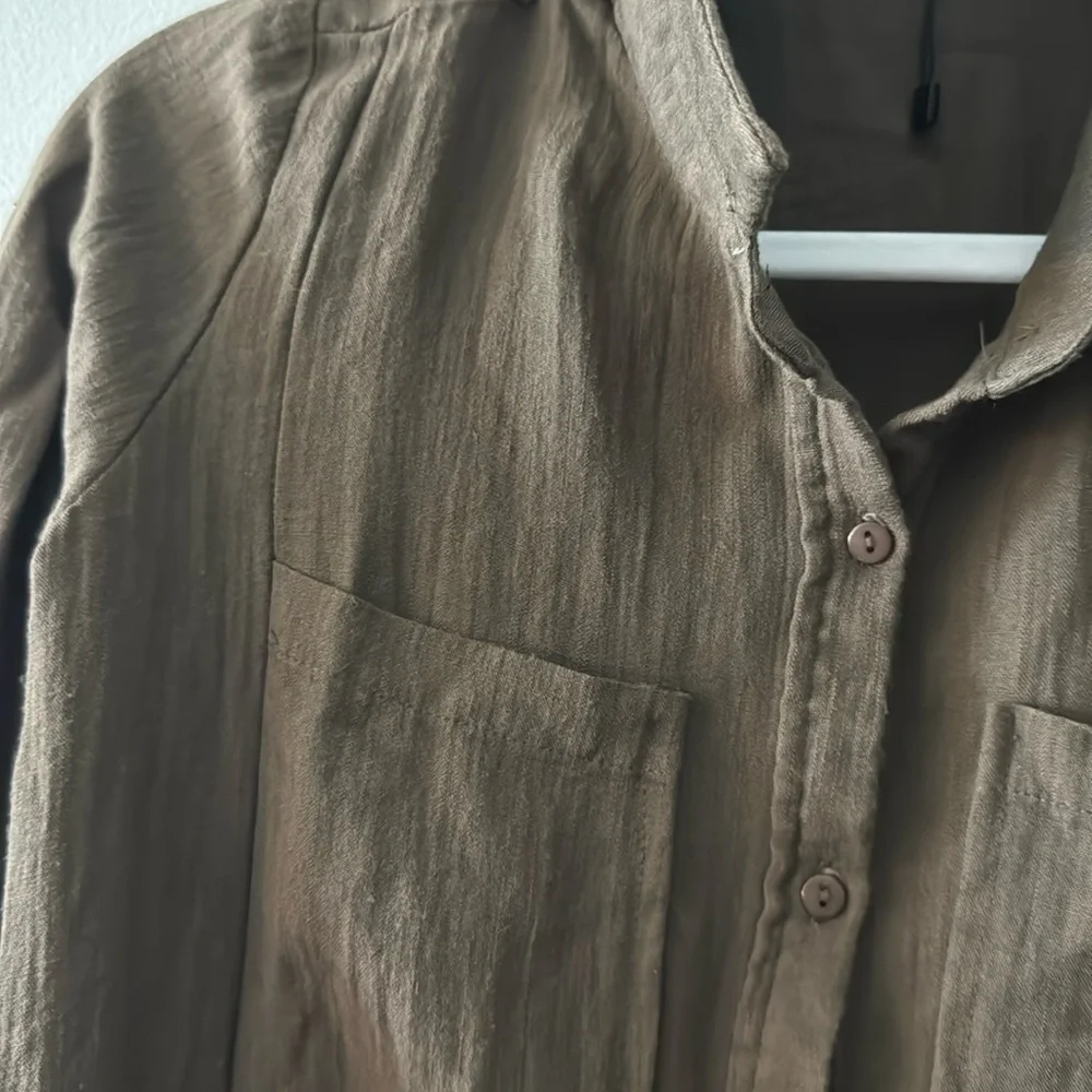 LF women’s olive green button up - Picture 3 of 7